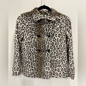 MILLY Minis Girls Faux Leopard Fur Coat Size 14